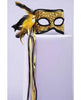 Venetian Mask Feathers, Beads Leopard