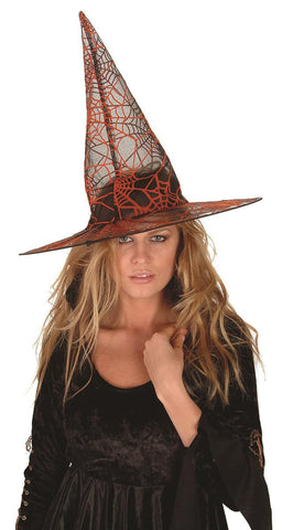 Glitter Witch Hat 18"x15" Orange