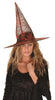 Glitter Witch Hat 14"x13" Orange