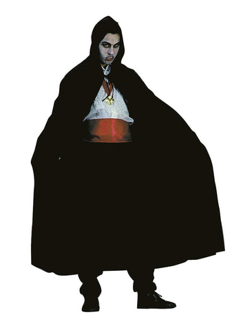 56" Hooded Cape - Black Nylon