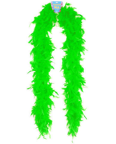 72in feather boa - green