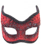 Red Lace Devil Mask O/S