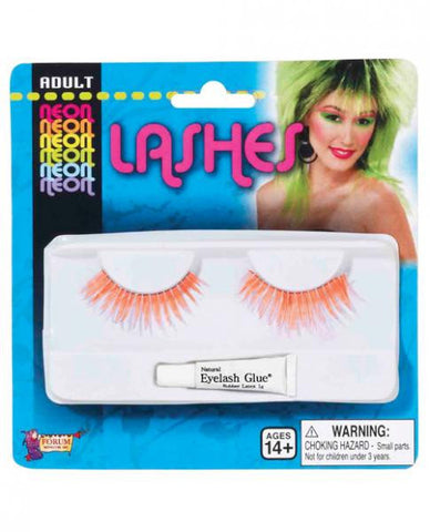 Adult Neon Eye Lashes Orange