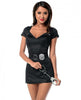 Bedroom Officer Dress, Panty Black/White O/S