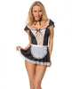 Chamber Maid Dress & Panty Black White O/S