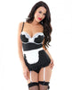 Night Service Maid Babydoll & Panty Black/White M/L