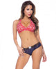 Cowgirl Costume Set Top, Shorts Red/Blue M/L