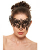 Masquerade Mask Clear Rhinestones #6 Black O/S