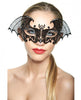 Masquerade Bat Mask Clear Rhinestones Black O/S