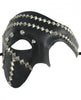 Kayso Leather Half Mask Studs Black