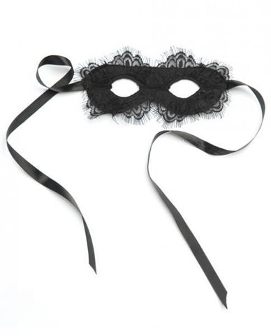 Eyelash Lace Eye Mask Black O/S