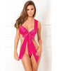 Unwrap Me Satin Bow Teddy Hot Pink M/L