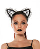 Role Play Lace Cat Ears Black O/S