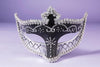 Eye Mask with Ribbon Silver Black O/S