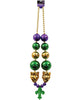 Night to remember jumbo mardi gras beads w/gold mask - multi color by sassi girl