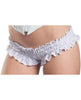 Mini Ruffled Booty Shorts - White - Lg